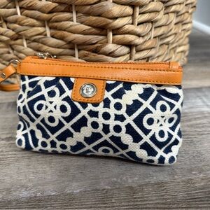 Spartina 449 Navy and White Clutch